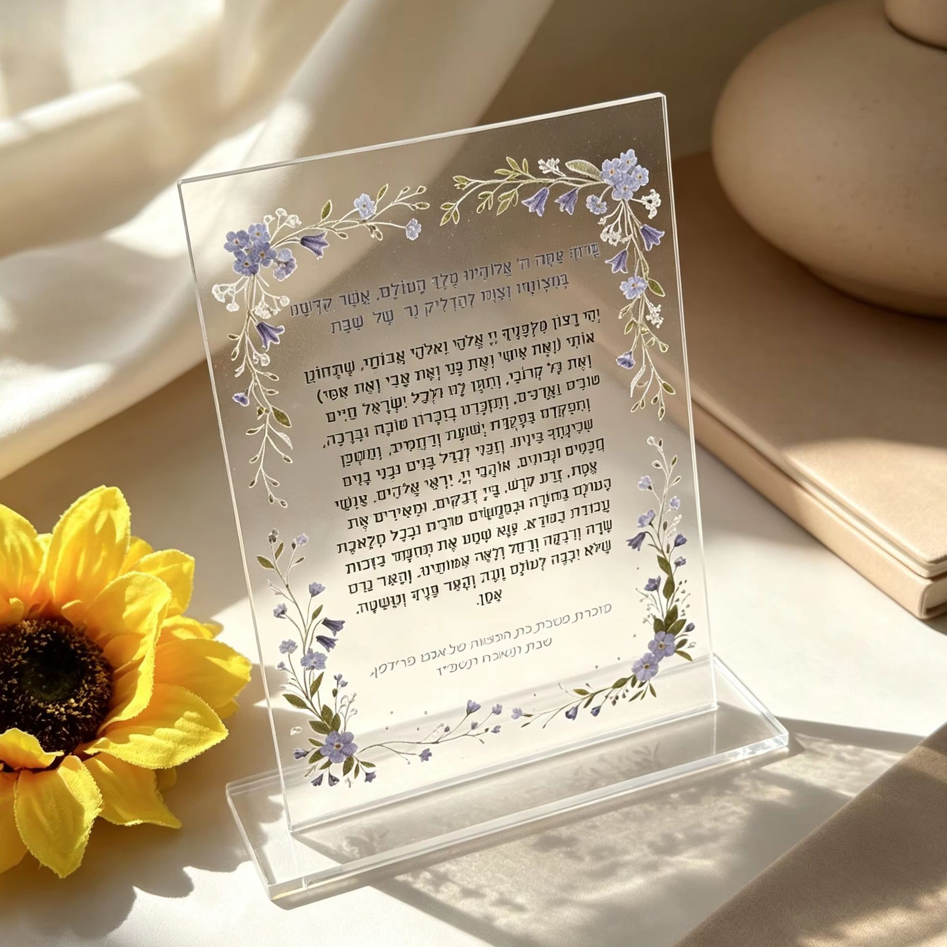Car Accessories Nearby - Custom 10Pcs Hebrew Blessing Acrylic Cards,Personalized