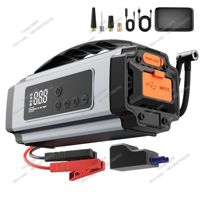 Portable Jump Starter - Portable Car Tire Inflator Pump Emergency