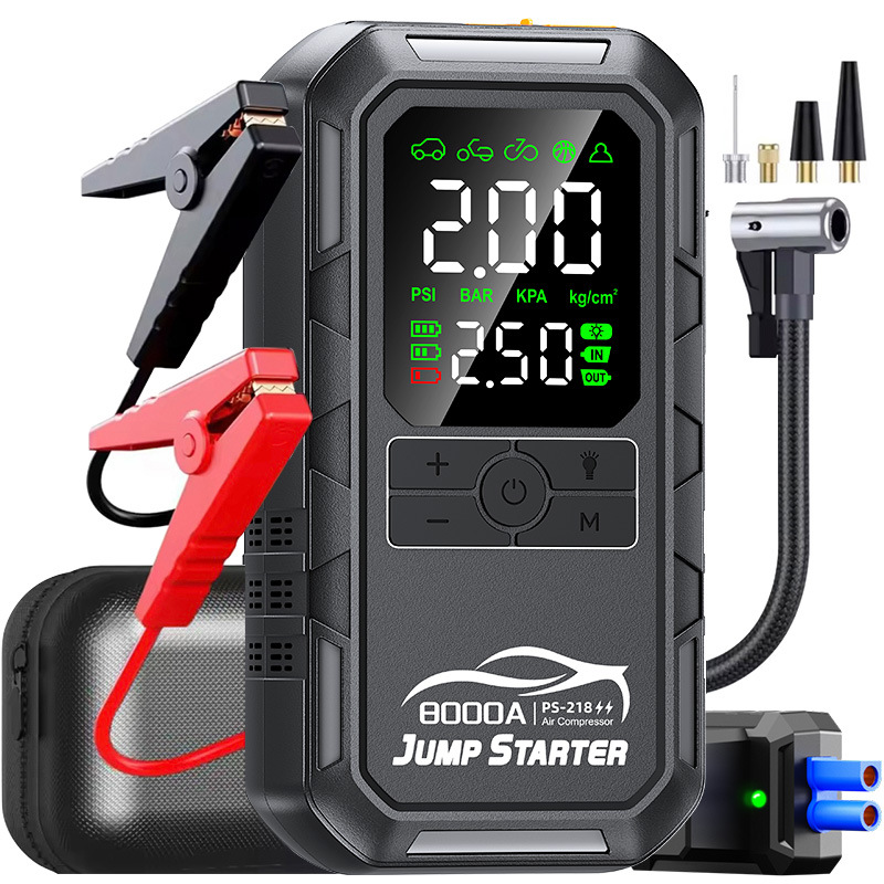 Portable Jump Starter - 7Pcs 8000mAh Car Jump Starter Air