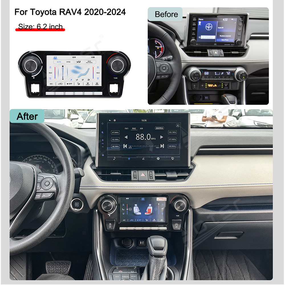 Car Accessories App - Touch & Button Dual Control AC