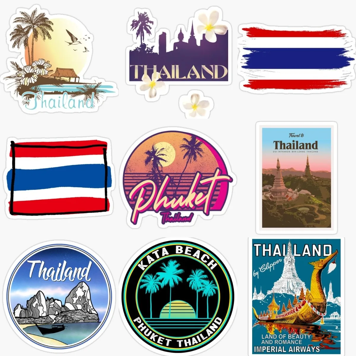 Car Accessories Thailand - T Thailand Flag Landscape Emblem Creative