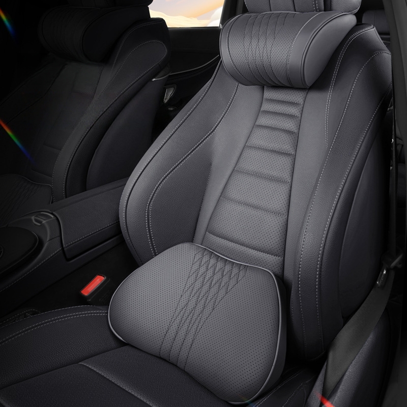 Car Accessories Nearby - 1pc Luxury Nappa Car Headrest /