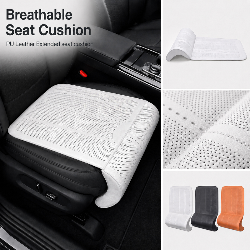 Leather Car Seat Cover - Universal Car Seat Cushion Breathable PU