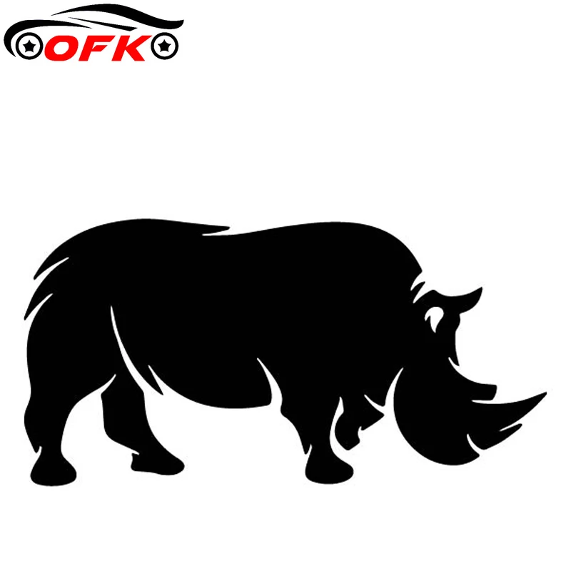 Car Accessories Nz - A Sturdy Rhinoceros Pattern Car Sticker