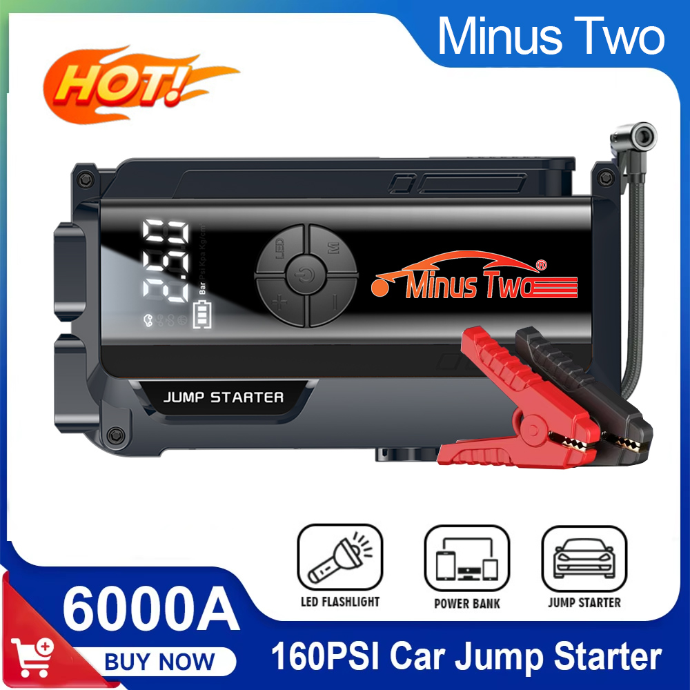 Portable Jump Starter - 4 in 1 6000A Peak Car