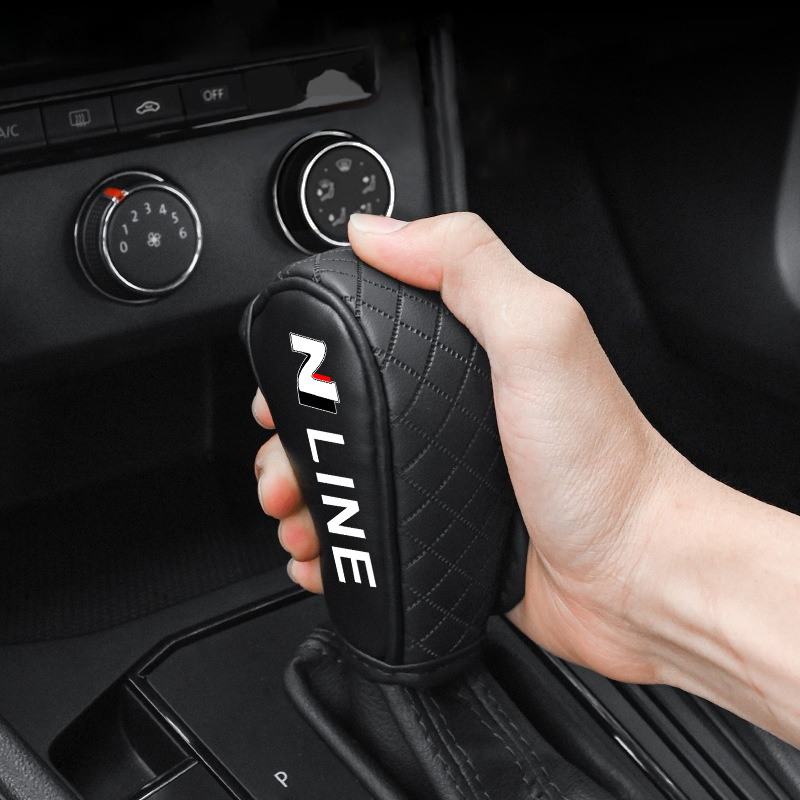 Leather Car Seat Cover - Car Gear Shift Cover Manual Leather