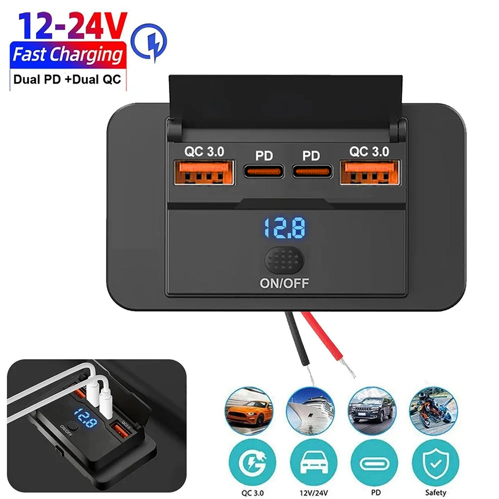 Car Charger Socket Adapter Wit - огляд і ціна Car Accessories Thailand
