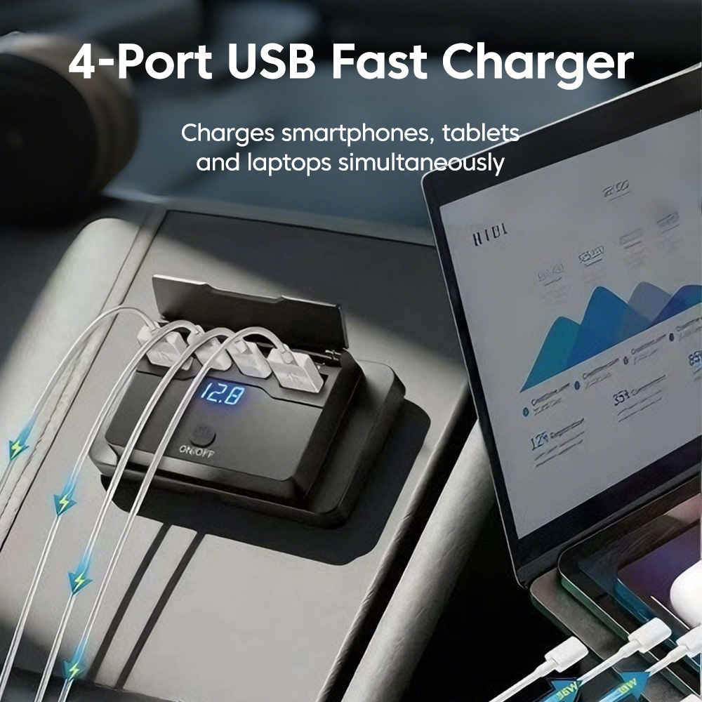 Car Charger Socket Adapter Wit - огляд і ціна Car Accessories Thailand