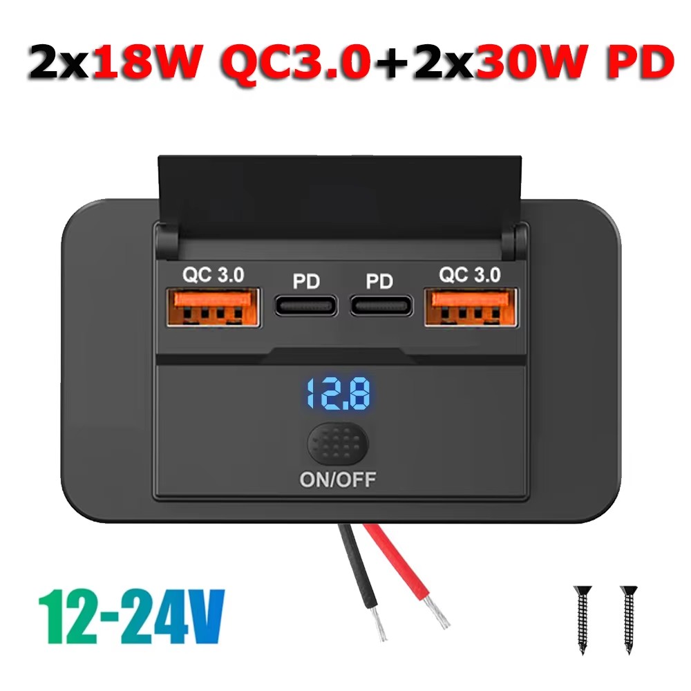 96W Dual PD Dual QC3.0 Type C  - огляд і ціна Car Accessories Thailand