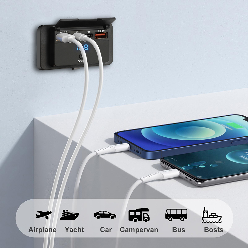 96W Dual PD Dual QC3.0 Type C  - огляд і ціна Car Accessories Thailand