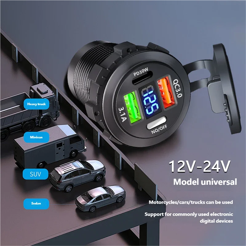 QC 3.0 PD30W Dual USB Fast Car - огляд і ціна Car Accessories Thailand