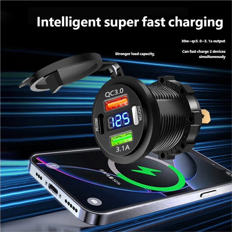 QC 3.0 PD30W Dual USB Fast Car - огляд і ціна Car Accessories Thailand