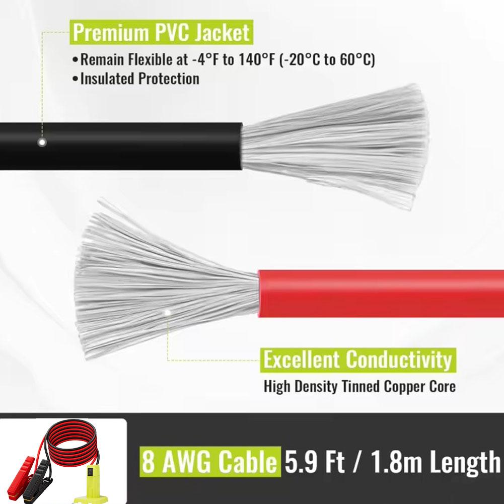 Jumper Cables Adapter For Ryob - огляд і ціна Portable Jump Starter