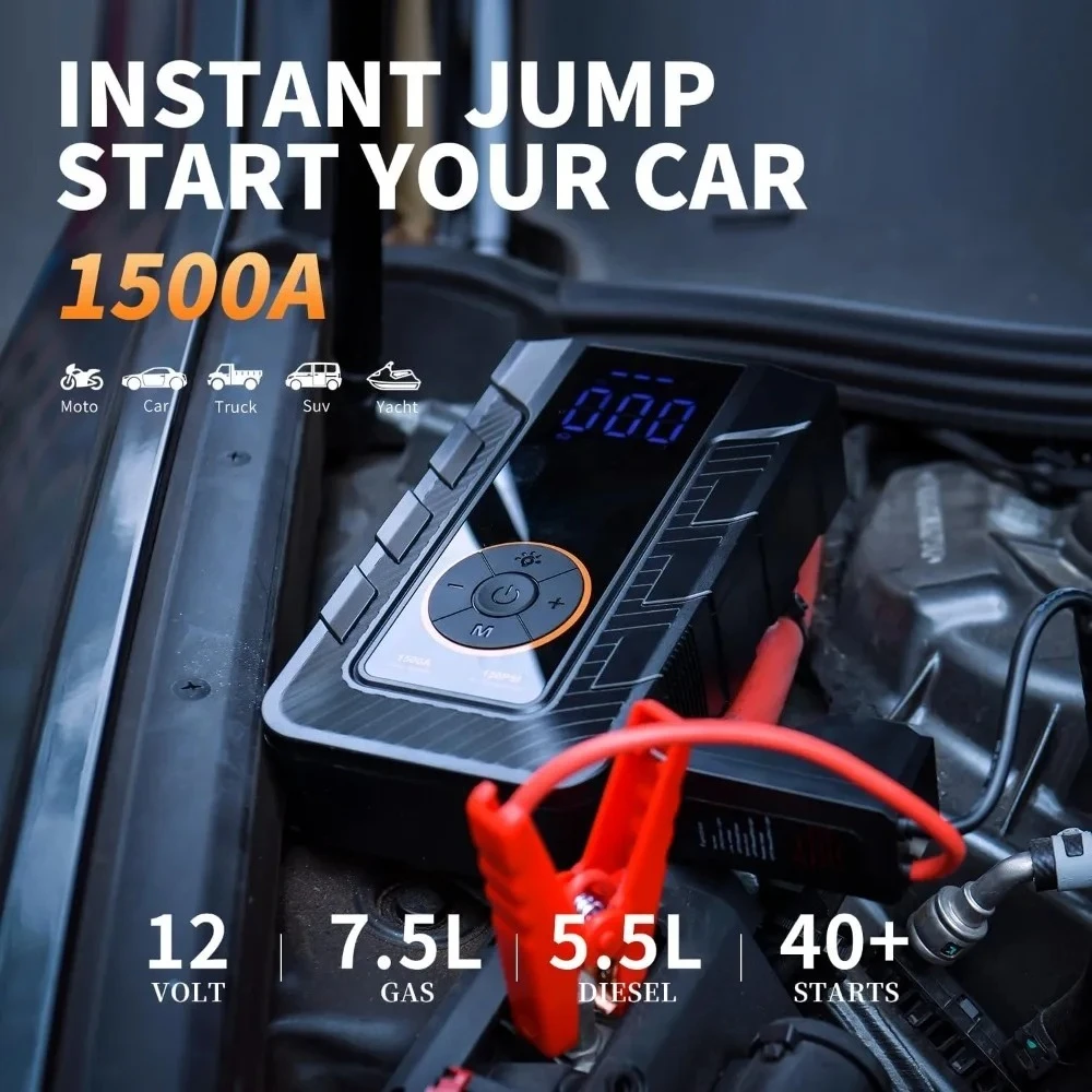 4-in-1 Car Emergency Starter w - огляд і ціна Portable Jump Starter