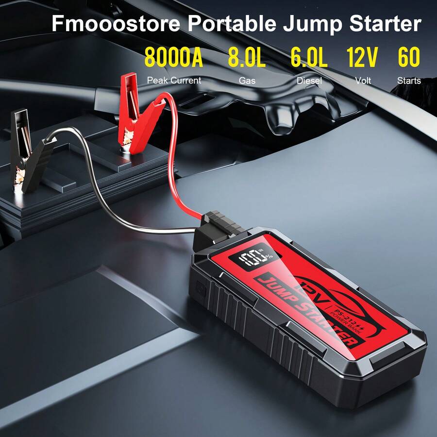 8000A Car Jump Starter, 12V Ju - огляд і ціна Portable Jump Starter