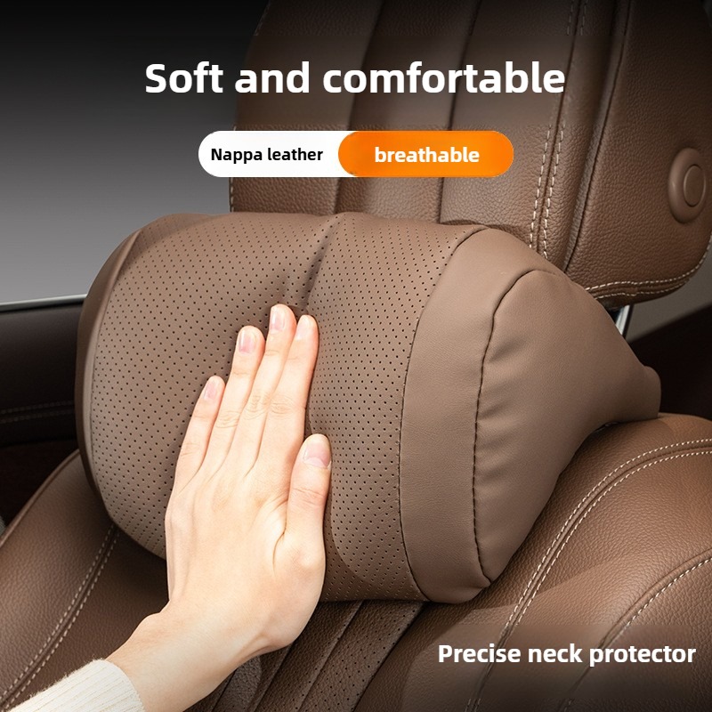 Nappa Leather Car Neck Pillow  - огляд і ціна Car Accessories Nearby