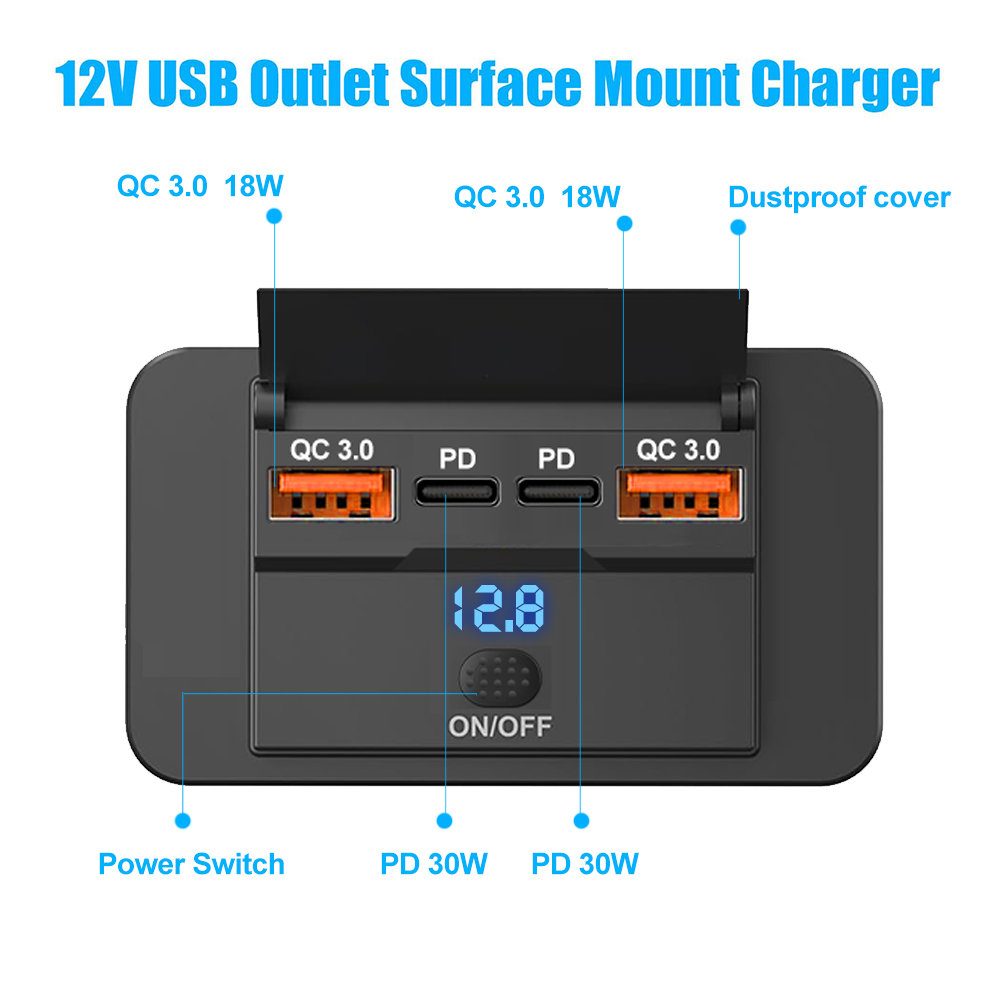 4-Ports 12/24V USB C Outlet Pa - огляд і ціна Car Accessories Thailand