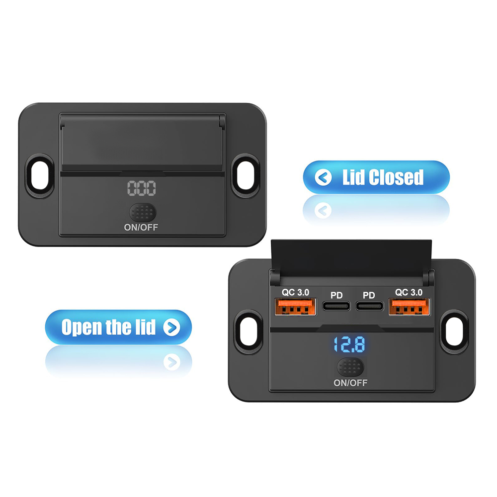 12V Rv Type C Usb Outlet with  - огляд і ціна Car Accessories Thailand