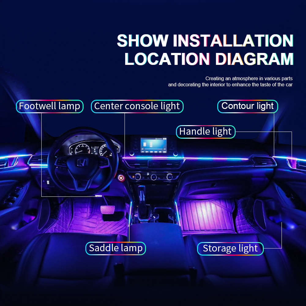 6/10/14/18 in 1 Led Acrylic Ca - огляд і ціна Led Interior Ambient Light